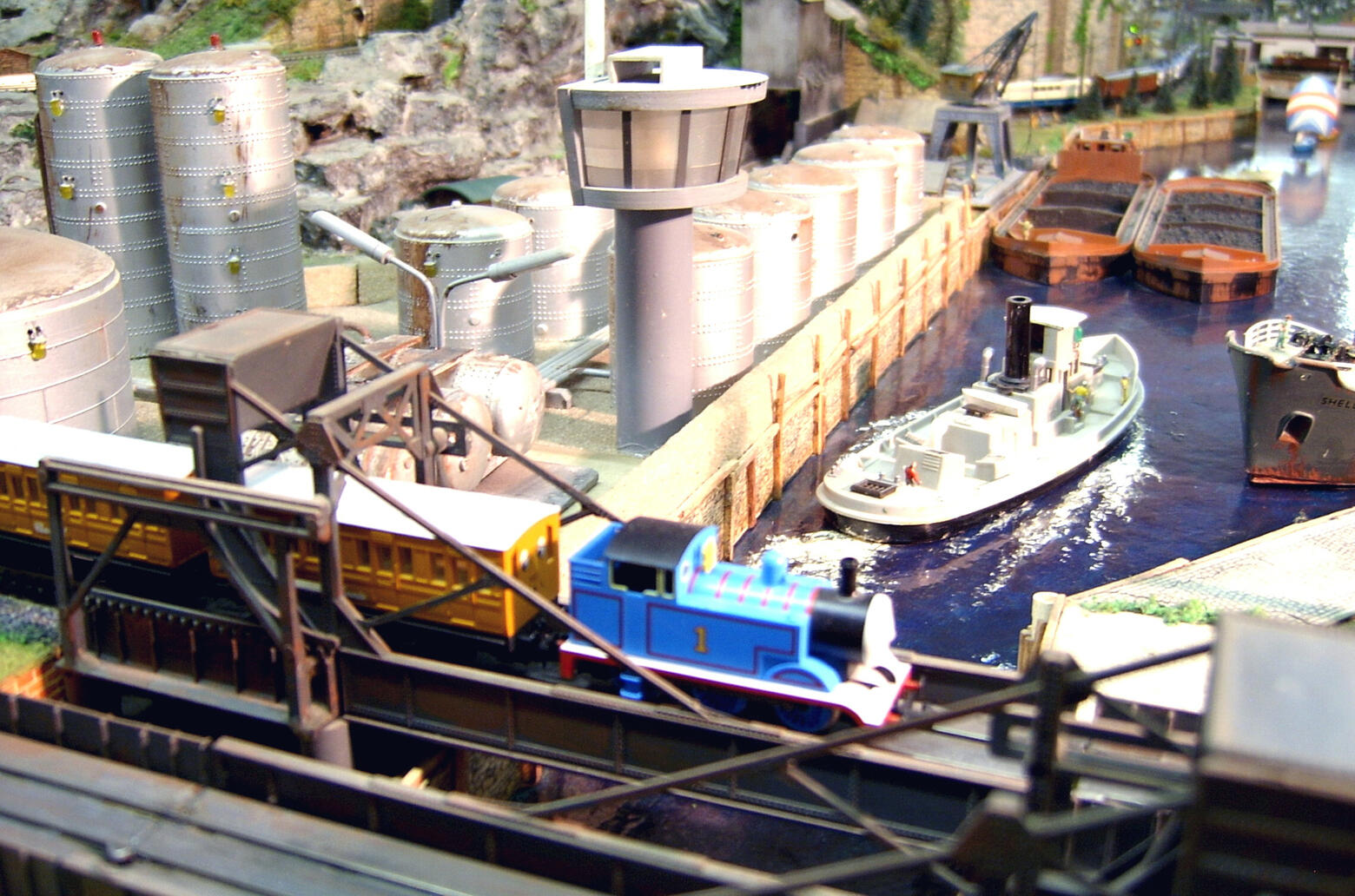 Thomas on the bridge.